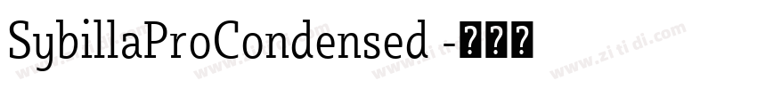 SybillaProCondensed 字体转换